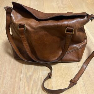 Frye Rich Brown Leather Shoulder Bag
